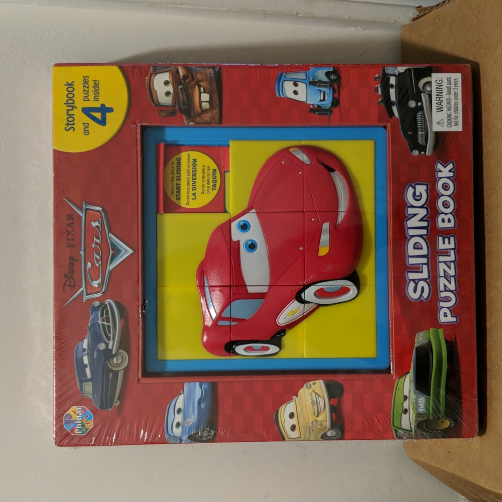 DISNEY PIXAR CARS 3D SLIDING PUZZLE BOOK 🆕